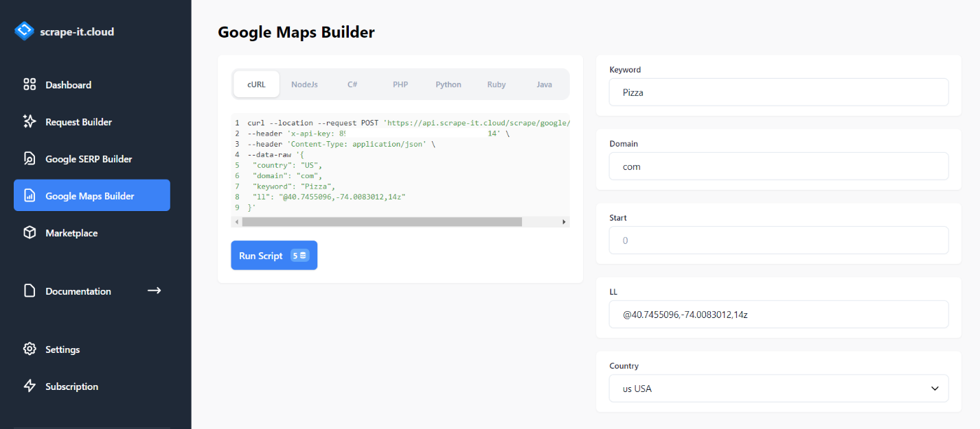 Google Maps Scraper Builder