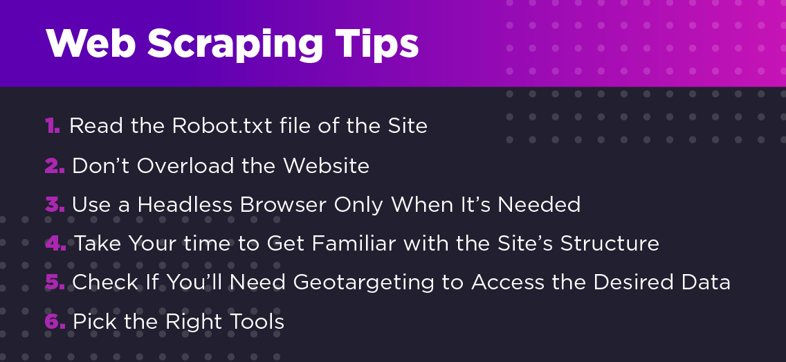 Web Scraping Tipps