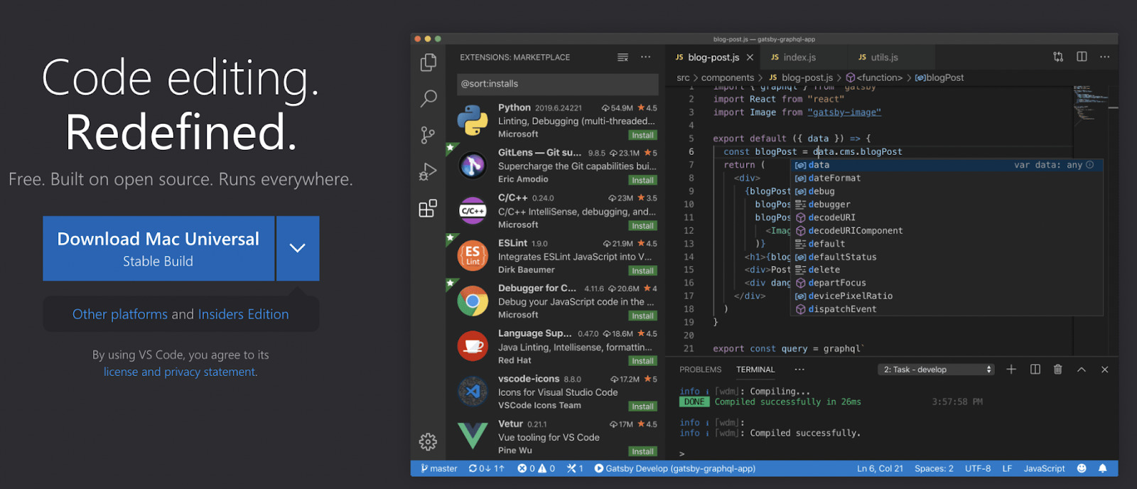 Installieren und Einrichten von Visual Studio Code