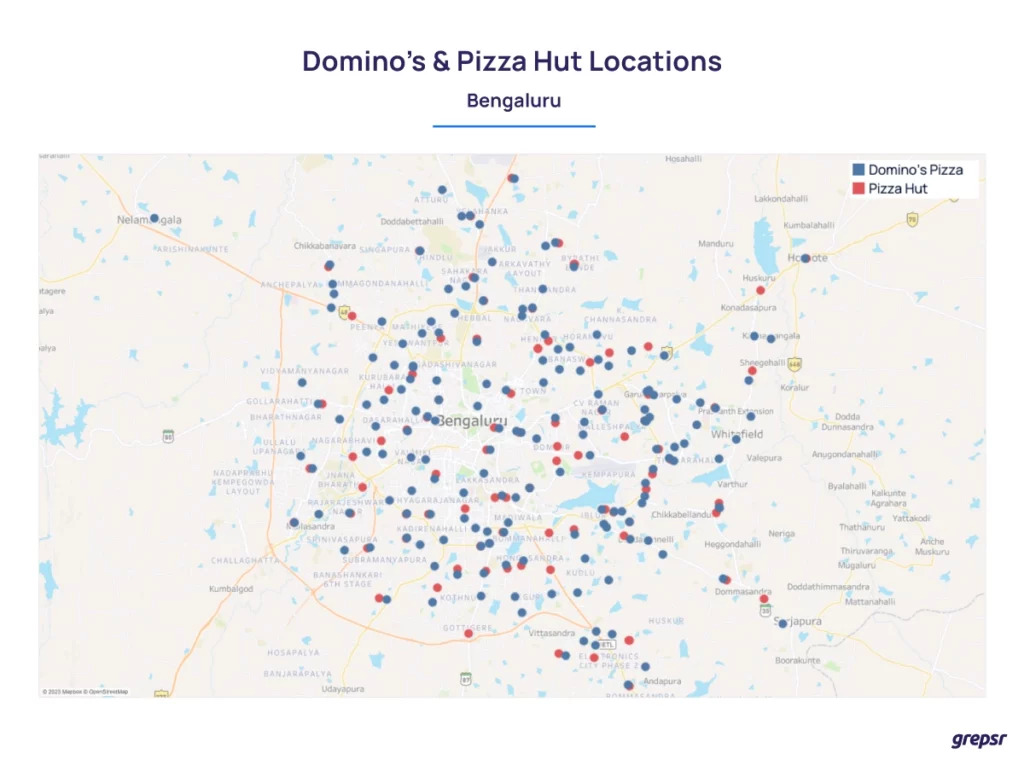 Lokasi Domino Pizza Hut 