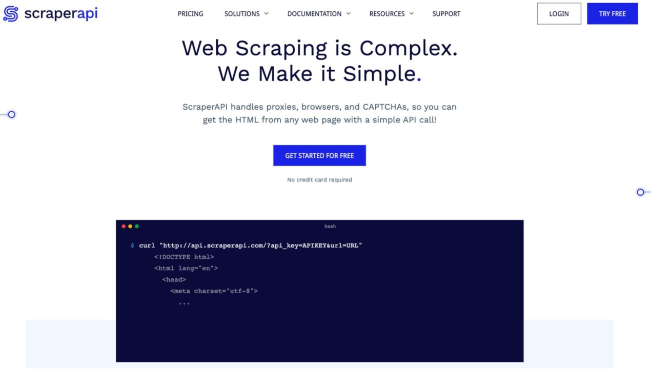 ScraperAPI-Homepage