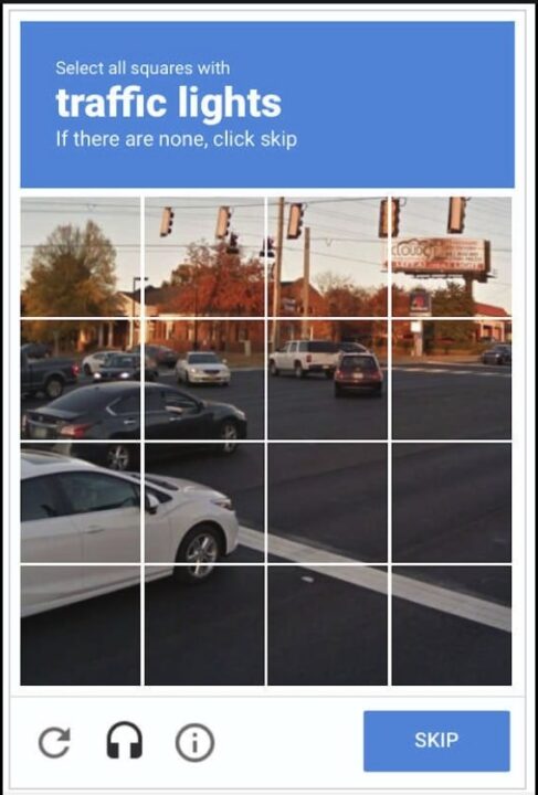 Beispiel eines visuellen CAPTCHA-Tests