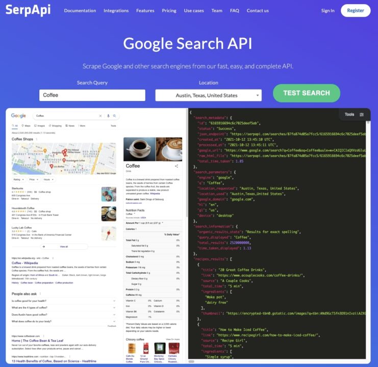 Beranda SERP API