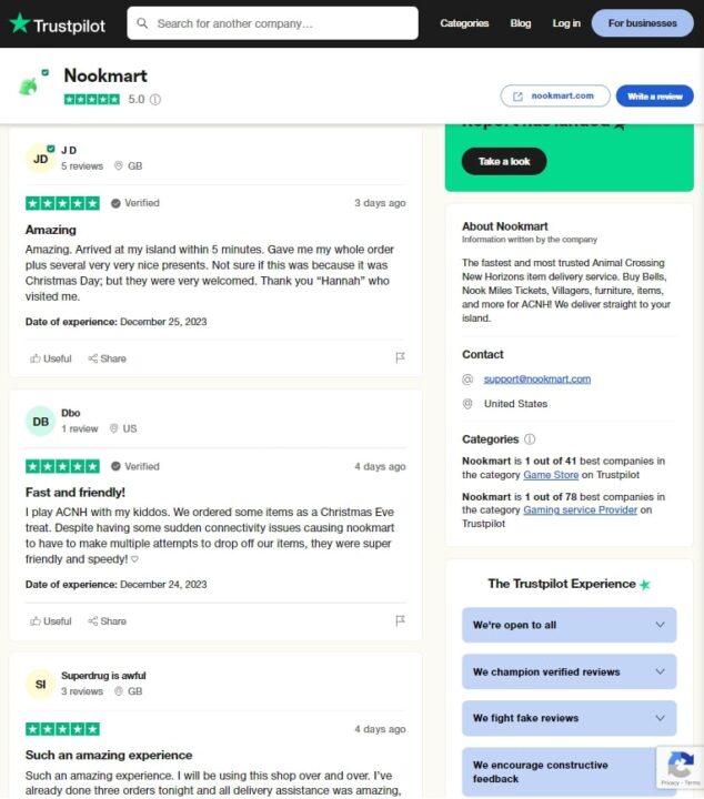 Informasi tentang Nookmart dapat ditemukan di website Trustpilot