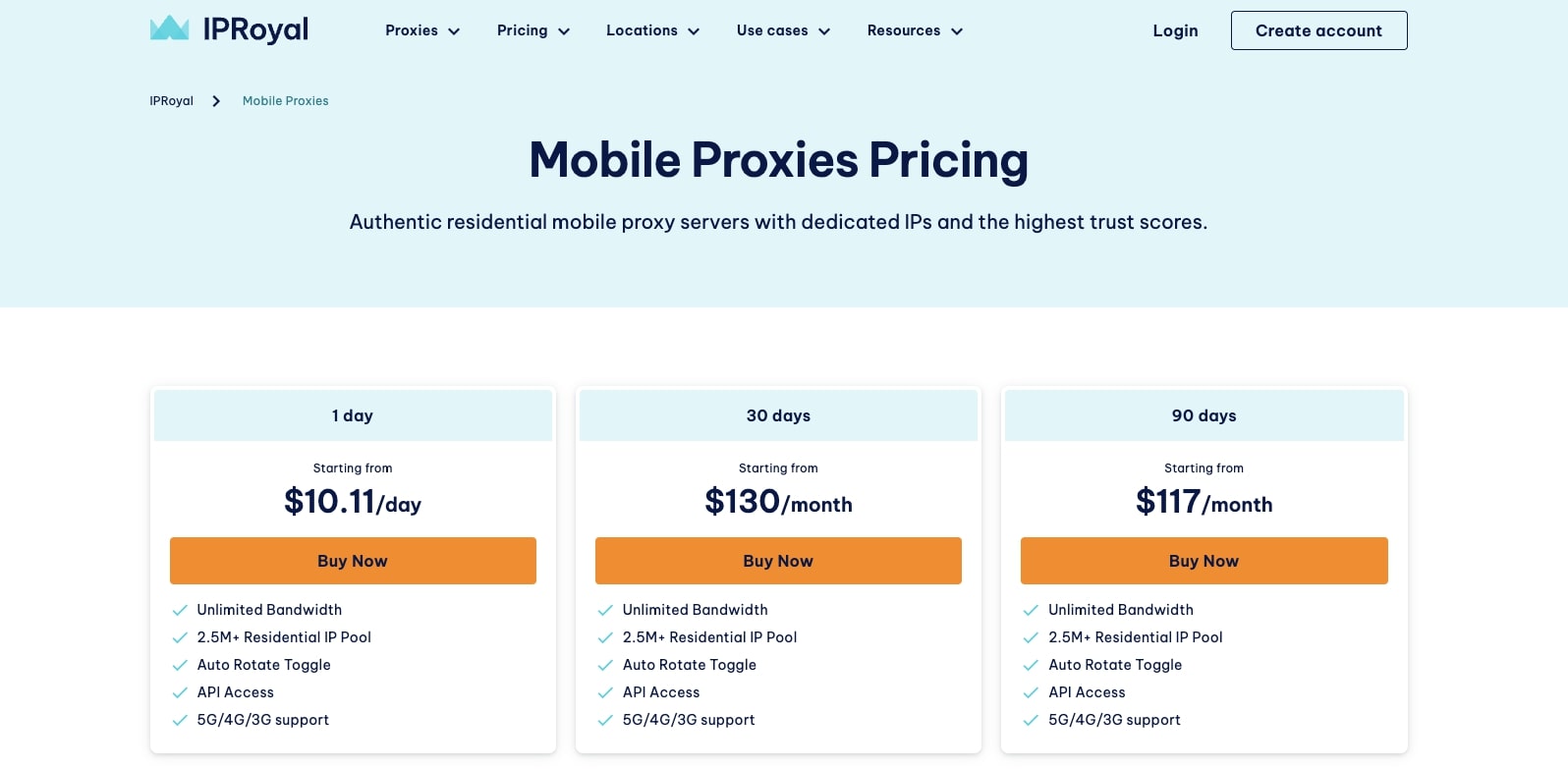 Mobile Proxys von IPRoyal