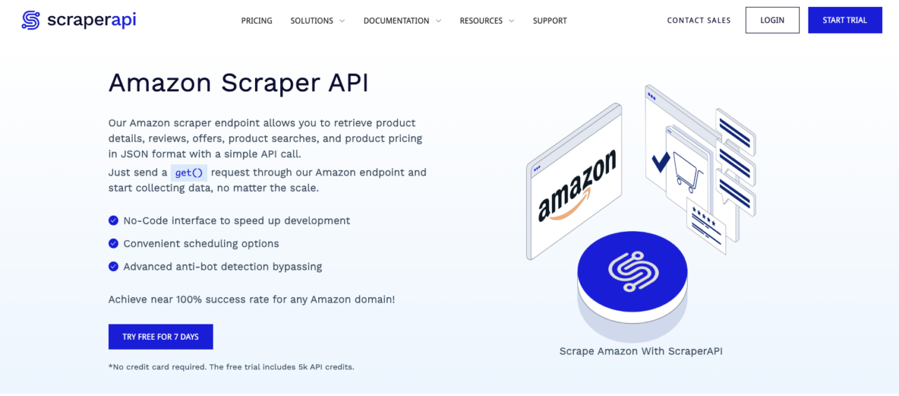 Halaman arahan ScraperAPI terbaik untuk alat proxy