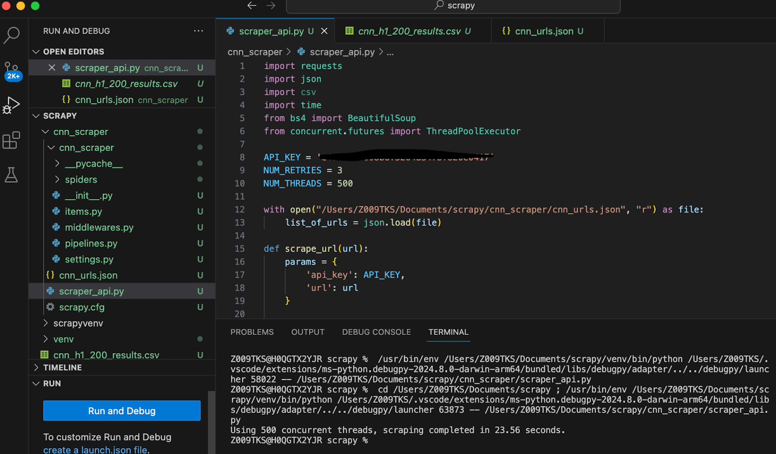 Beispiel Scraper Code
