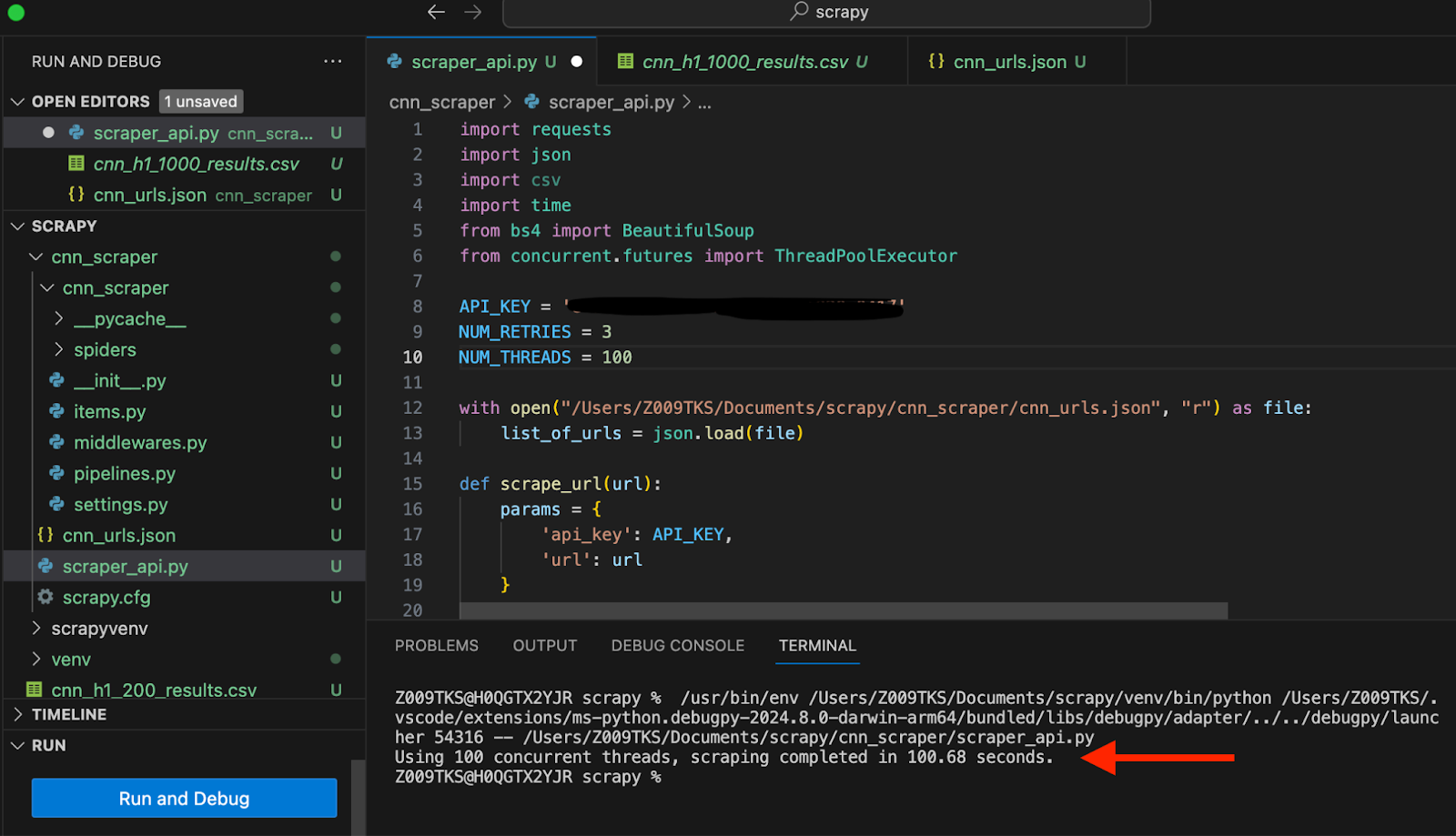 Beispiel Scraper Code